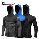 Men Zipper Hooded Running Jacket