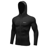 Men Zipper Hooded Running Jacket