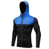 Men Zipper Hooded Running Jacket
