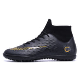 ZHENZU Turf Black Men Soccer Shoes