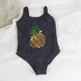 7-14 years kids girls one piece swimsuit