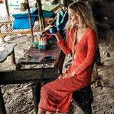 2019 Crochet White Knitted Beach Cover up